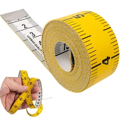 Abbildung von Schneidermaßband, 1 Stück, 2 in Maßband mit cm und INCH Skalierung, universal 150 Gesamtlänge, Ausmessung von Kleidung, Körper Fett, Rollmaßband, Messband, aus Glasfieber Kunststoff