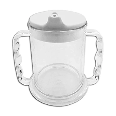Abbildung von Patterson Medical Schnabeltasse, 2 Griffe, breiter Boden, transparent, 285 ml