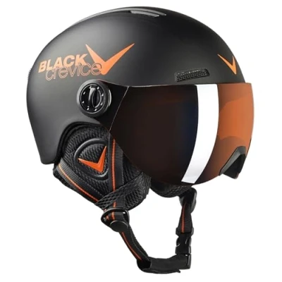 Abbildung von Black Crevice Kinder Visierhelm Leogang, schwarz matt/orange, 48 52 cm…