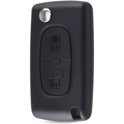Abbildung von Schlüsselgehäuse, kompatibel mit Citroen C2 C3 C4 C5 C6 C8 Xsara Picasso Berlingo Peugeot 207 307 308 407 408 3008 5008 Partner 807 1007 Fiat Ulysse (2 Tasten Citroen, VA2