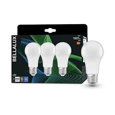 Abbildung von BELLALUX LED Lampe für E27 Sockel, matte Optik ,Kaltweiß (4000K), 1521 Lumen, Ersatz herkömmliche 100W Leuchtmittel, nicht dimmbar, 3 er Pack