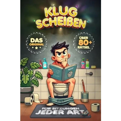 Abbildung von Klugscheißen: Rätsel knacken beim Kacken Das ultimative Klo Rätselbuch Geschenk Für Männer mit witzigen Knobeleien und wissenswertem Inhalt Sitzungen jeder Art