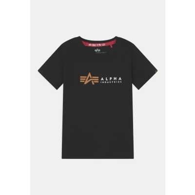 Abbildung von Alpha Industries Label KIDS Teens Unisex Tshirt print für Kinder, Größe: 176, Black