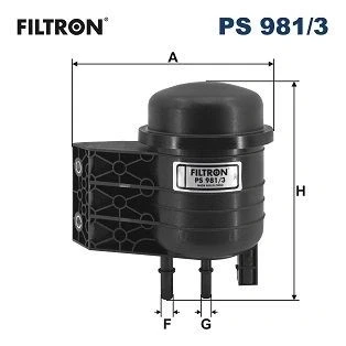 Abbildung von FILTRON PS 981/3 Kraftstofffilter Leitungsfilter 10mm 8mm VOLVO: XC40