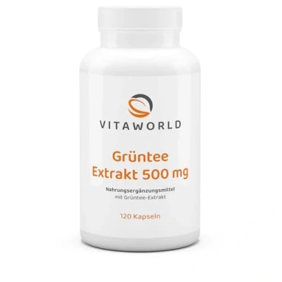 Abbildung von vitaworld Grüntee Extrakt 500mg, 225 mg EGCG je Kapsel 50% Polyphenole, 120 Kapseln