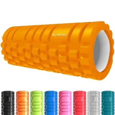 Abbildung von Faszienrolle und Schaumstoffrollen für Rücken von KG PHYSIO, Wirbelsäule &amp; Beine Foam Roller mit 3 Massagezonen, Massage Roller, Rolle, Wirbelsäule, Yoga Rolle