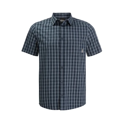 Abbildung von Jack Wolfskin HOT Springs Hemd, Herren, Größe: Small, Night blue checks