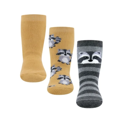Abbildung von EWERS 3er Pack Waschbär Stoppersocken SoftStep, Socken mit Antirutschsohle für Jungen und Mädchen, Anti Rutsch Gummisohle, MADE IN GERMANY, 3 Paar rutschfeste Kindersocken, Größe 18 19
