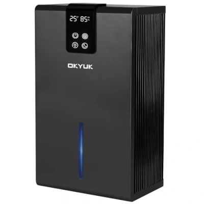 Abbildung von Luftentfeuchter Elektrisch 2700ml, für Zuhause mit automatischer Abschaltung, 7 Farben LED Licht, ideal Wohnmobil, Badezimmer, Schlafzimmer,Keller (Schwarz)