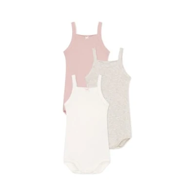 Abbildung von Petit Bateau BÉBÉ Bretelles 3 PACK Body für Kinder, Größe: 60, Montelimar chine/saline/marshmallow