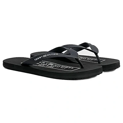 Abbildung von Tommy HILFIGER RUBBER BEACH SANDAL Flip Flop Herren, Schwarz (Black), 40 EU