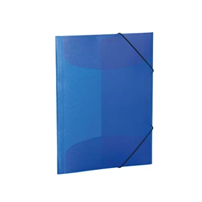 Abbildung von HERMA Sammelmappe A3 Blau Transluzent, Eckspanner Mappe aus Kunststoff mit Gummizug und Innenklappen für Kinder, Jungen Mädchen