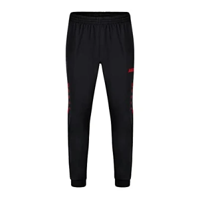 Abbildung von JAKO Unisex Kinder Polyesterbukser Polyesterhose Challenge, Schwarz/Rot, 140 EU