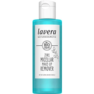 Abbildung von lavera 2in1 Micellar Make Up Remover Entferner glutenfrei Vegan ohne Silikone Mineralöl Mikroplastik Bio Gurkenextrakt Kamillenextrakt 100ml