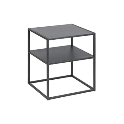 Abbildung von AC Design Furniture Nino Nachttisch mit Ablage, B: 45 x H: 50,5 T: 40 cm, Schwarz, Metall, 1 Stk