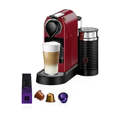 Abbildung von Nespresso Krups XN7615 Citiz&amp;Milk Kaffeekapselmaschine 1260W Wassertankkapazität 1l Pumpendruck 19 Bar Farbe Rot