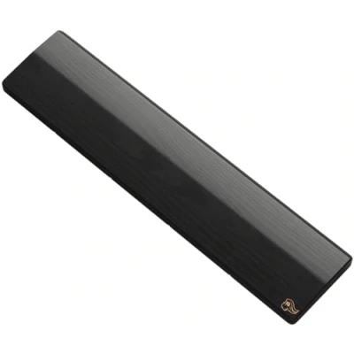 Abbildung von Glorious Gaming Wooden Keyboard Wrist Rest (Full Size) Weiße Esche, mittelgrobe Maserung, glatte Oberfläche, schweiß und ölbeständig, rutschfeste Gummibasis, 430 x 100 19mm Onyx