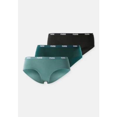 Abbildung von Puma Hipster 3 PACK Slip, Damen, Größe: Large, Dark green moss
