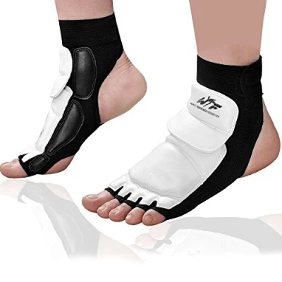 Abbildung von Kitchnexus Taekwondo Fußschoner Knöchelbandage Ideal für Kampfsport, Boxsack, Sparring, Training, Freefight, Kickbox
