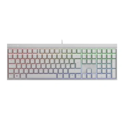 Abbildung von CHERRY MX 2.0S, Mechanische Gaming Tastatur mit RGB Beleuchtung, Deutsches Layout (QWERTZ), Kabelgebunden, Designed in Germany, RED Switches, Weiß