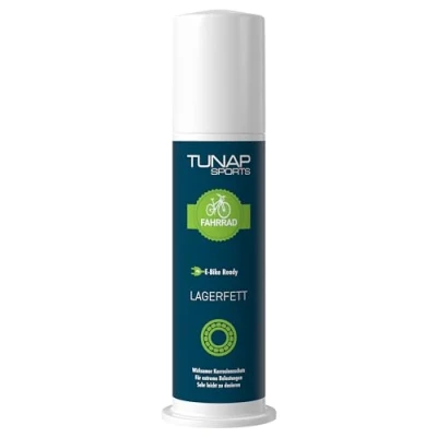 Abbildung von TUNAP SPORTS Lagerfett, 100 g Schmierung für die Tretlager, Steuersatz und Getriebe am Fahrrad Paste aus praktischem Spender (100g)