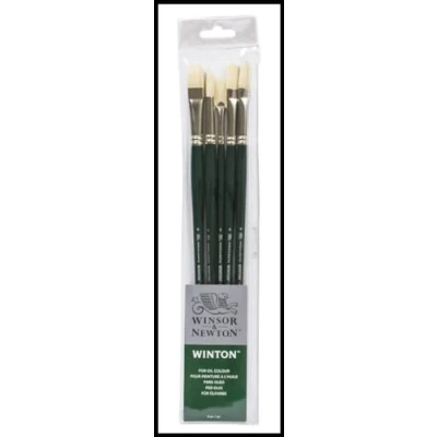 Abbildung von Winsor &amp; Newton 5990606 Winton Set 5 Pinsel, für Ölfarbe, Acrylfarbe und Alkydfarbe