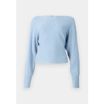 Abbildung von ONLY Onladaline Short Strickpullover, Damen, Größe: XS, Soft chambray