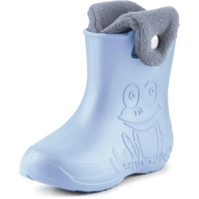 Abbildung von Ladeheid Eva Kinder Jungen Mädchen Gummistiefel Regenschuhe gefüttert Regenstiefel Gummischuhe LA CA 04 (Hellblau, 26/27 EU)