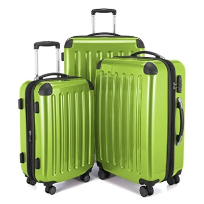 Abbildung von HAUPTSTADTKOFFER Alex 3er Kofferset, TSA, Trolley Set, Rollkoffer, Reisekoffer, (S, M &amp; L), Apfelgrün