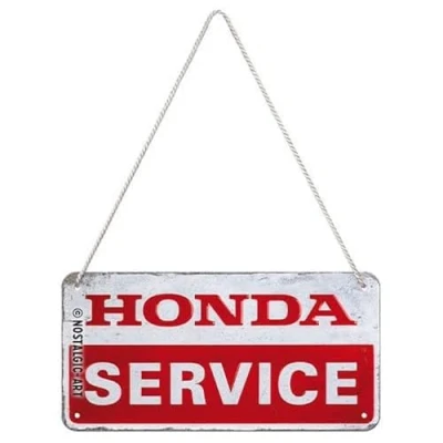 Abbildung von Nostalgic Art Retro Hängeschild, 10 x 20 cm, Honda MC Service Geschenk Idee für Zubehör Fans, aus Metall, Vintage Design