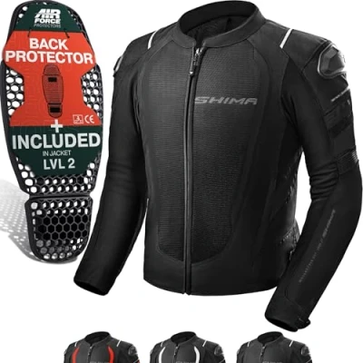Abbildung von SHIMA Herren Meshpro 2.0 Motorradjacke, Schwarz, L EU