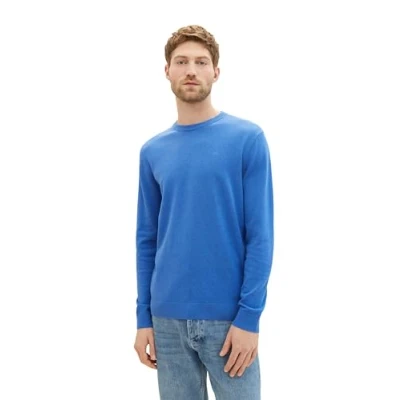 Abbildung von TOM Tailor Strickpullover, Herren, Größe: Medium, Sure blue melange