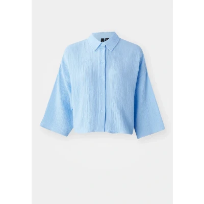 Abbildung von Vero Moda Vmnatali CROP Hemdbluse, Damen, Größe: XS, Airy blue