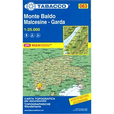 Abbildung von Monte Baldo 1:25 000: Tabacco Wanderkarte 63 (Carte topografiche per escursionisti, Band 63)