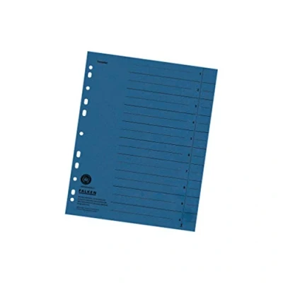 Abbildung von Original Falken 100er Pack Trennblätter. Made in Germany. Aus Recycling Karton für DIN A4 blau Trennlaschen Trennblätter Ordner Register Kalender Blauer Engel
