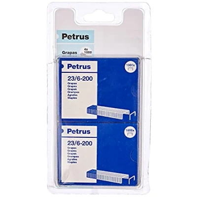 Abbildung von Petrus 55782 Pack von 1000 Heftklammern 23/6, 6 mm