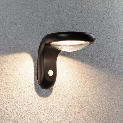 Abbildung von Paulmann LED Außen Wandleuchte »Solar Diskola IP44 180x234mm 3000K 3,5W 400lm Anthrazit Kunststoff«, 1 flammig, Bewegungsmelder