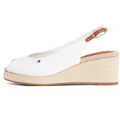 Abbildung von Tommy Hilfiger Keilsandalette, Damen, Größe: 39, Ecru Schuhe