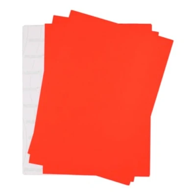 Abbildung von younikat 25 Beschriftungsetiketten in Leucht Rot I DIN A4 groß Neon Etiketten aus Papier zum Beschriften und bekleben vielseitige universal Aufkleber dv_1014