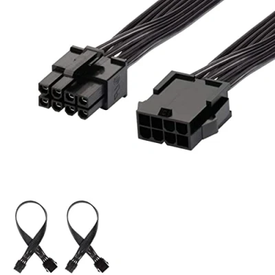 Abbildung von J&amp;D 2er Pack 8 Pin PCI Express Power Verlängerungskabel, Robustes PCIe Verlängerungskabel 30cm