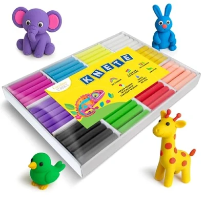 Abbildung von Creative Deco Knete für Kinder Schule 24 Farben 1600g Trocknet Nie Das Beste Knetmasse Plastilin Pädagogische, Kreative Geschenk Spielzeug Gluten Frei Sicher und Ungiftig