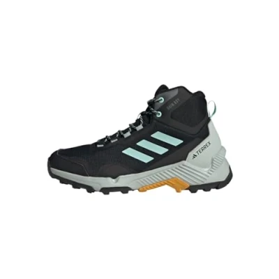 Abbildung von adidas Herren Eastrail 2.0 Mid RAIN.RDY Waterproof Hiking Shoes Wanderschuhe, Core Black/Aqua/Preloved Yellow, 44 2/3 EU