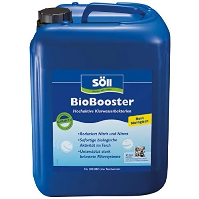 Abbildung von Söll 80410 BioBooster Teichbakterien für klares Wasser rein biologisch 10 l hochaktive Klarwasserbakterien reduzieren Nitrit Nitrat im Gartenteich Fischteich Schwimmteich Koi Teich
