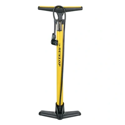 Abbildung von Dunlop Fahrradpumpe Luftpumpe Fahrrad für , Schrader und Französisches Ventil Standluftpumpe inkl. Adapter Wasserspielzeug Bälle Roller Autoreifen