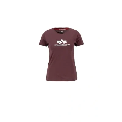Abbildung von Alpha Industries Damen New Basic T Wmn Shirt, Deep Maroon, S
