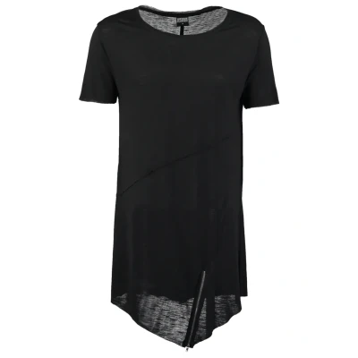 Abbildung von Urban Classics LONG OPEN EDGE Front ZIP TEE Tshirt print, Herren, Größe: XS, Black