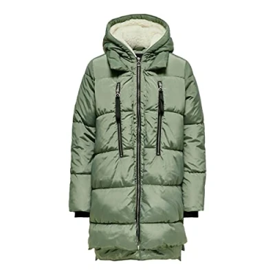 Abbildung von ONLY Damen Onlnora Cc Otw Long Puffer Coat Mantel, Sea Spray, M EU