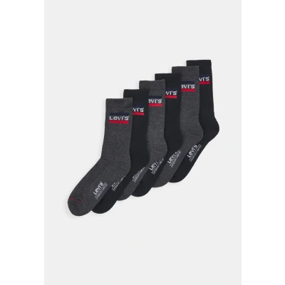 Abbildung von Levi&#039;s Levis Regular CUT LOGO ECOM Socken, Herren, Größe: 35 38, Mid grey/black