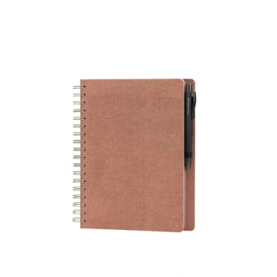 Abbildung von Faber Castell &amp; Rössler Papier 201554 Notizbuch blanko, 18 Seiten in Sienna und Kugelschreiber PolyBall schwarz