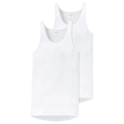 Abbildung von Schiesser Herren 2 Pack Ohne Arm Original Feinripp Unterhemd, Weiss_005121, L EU